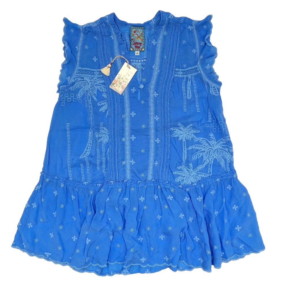 Johnny Was Palm Oriana Embroidered Tunic Size M